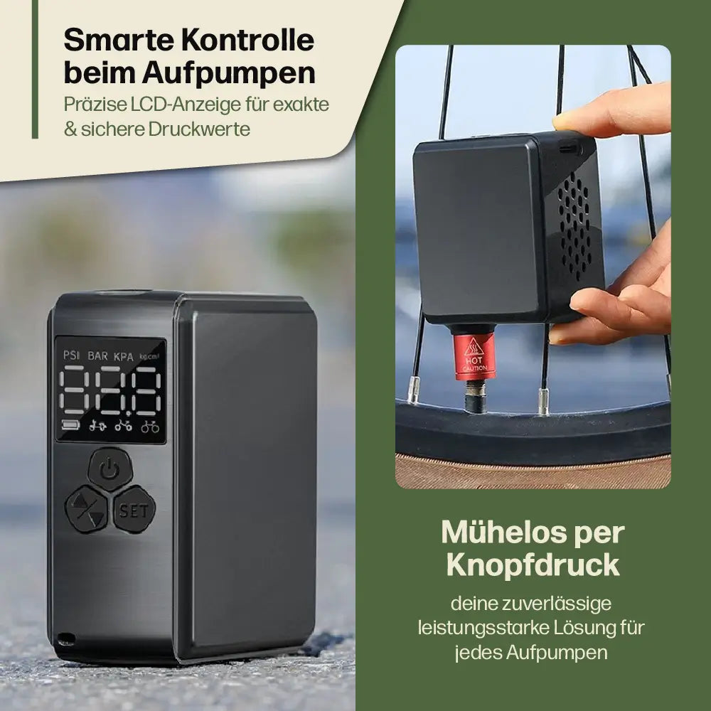 Elektrische Mini Pumpe - mühelos in sekundenschnelle aufpumpen